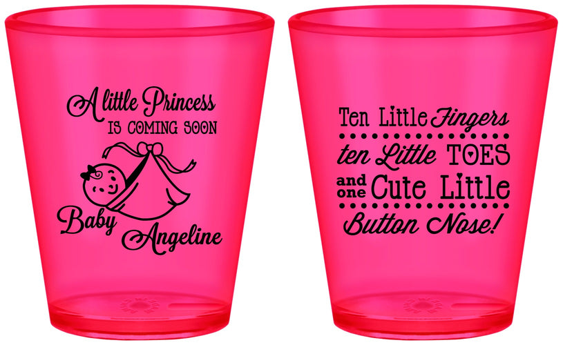 Custom Baby Shower Plastic Shot Glasses - Little Princess | 90066