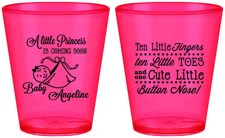 Custom Baby Shower Plastic Shot Glasses - Little Princess | 90066