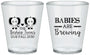 Custom Baby Shower Plastic Shot Glasses - Twins Baby Elephant | 90071