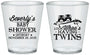 Custom Baby Shower Plastic Shot Glasses - Twins Baby Owls | 90074