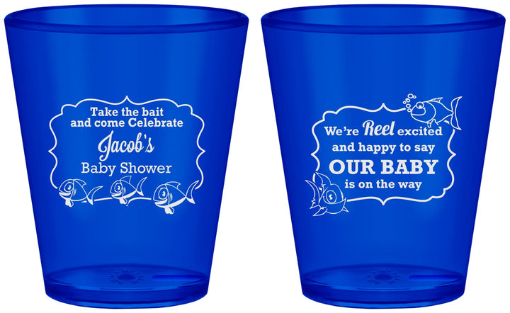 Custom Baby Shower Plastic Shot Glasses - Fish | 90075