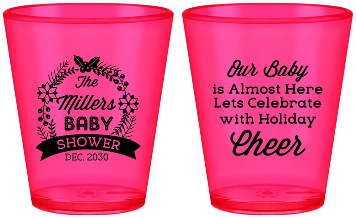Custom Baby Shower Plastic Shot Glasses - Holiday | 90086