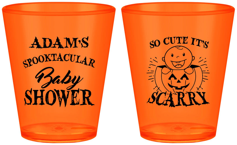 Custom Baby Shower Plastic Shot Glasses - So Cute Halloween | 90088
