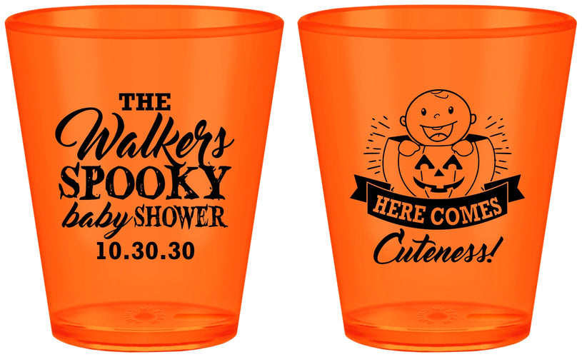 Custom Baby Shower Plastic Shot Glasses - Cuteness Halloween | 90089