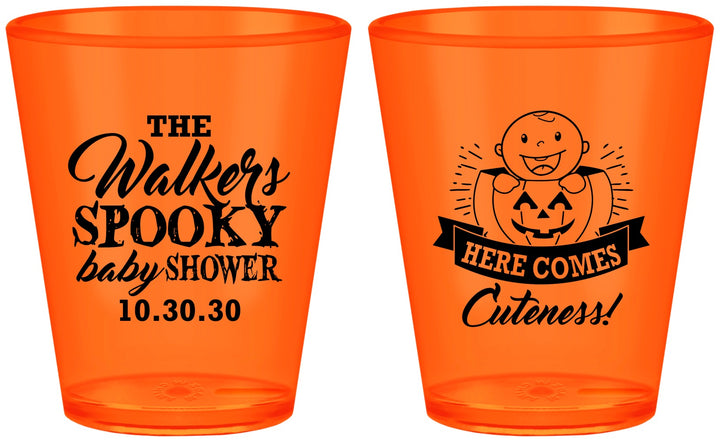 Custom Baby Shower Plastic Shot Glasses - Cuteness Halloween | 90089