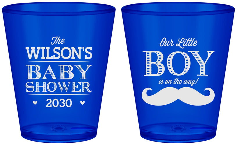 Custom Baby Shower Plastic Shot Glasses - Little Boy | 90092