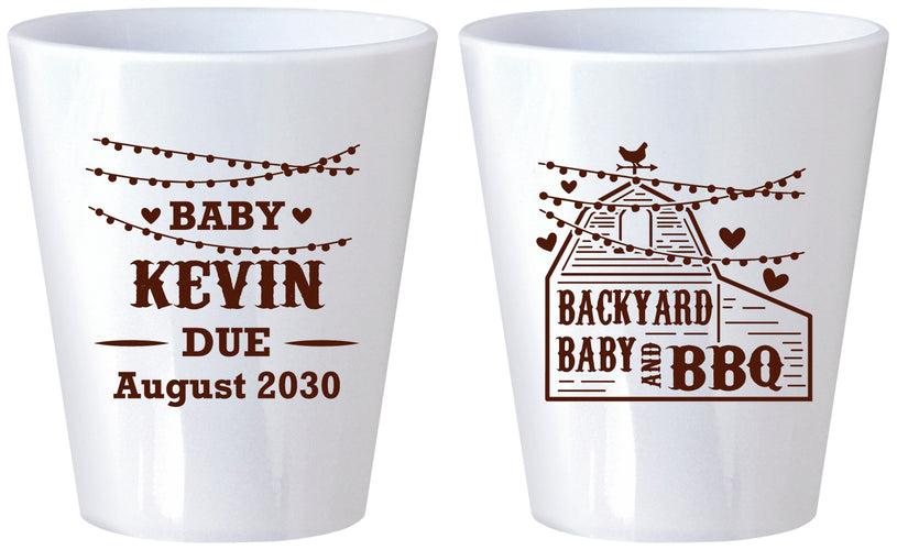 Custom Baby Shower Plastic Shot Glasses - Baby And Bbq | 90101