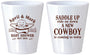 Custom Baby Shower Plastic Shot Glasses - New Cowboy | 90104