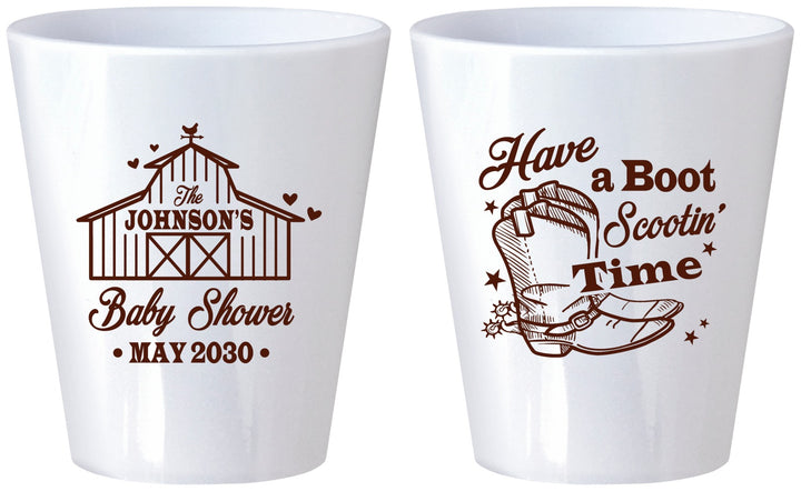 Custom Baby Shower Plastic Shot Glasses - Farm Country | 90107