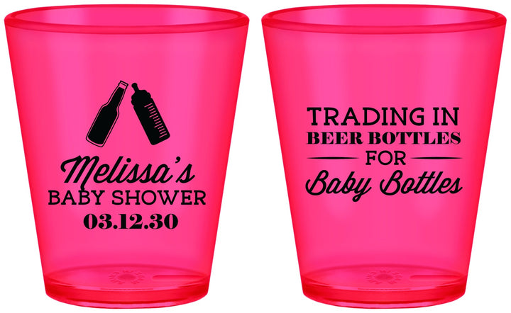 Custom Baby Shower Plastic Shot Glasses - Bottles | 90115