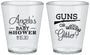 Custom Baby Shower Plastic Shot Glasses - Guns Or Glitter | 90130