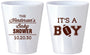 Custom Baby Shower Plastic Shot Glasses - Football | 90142