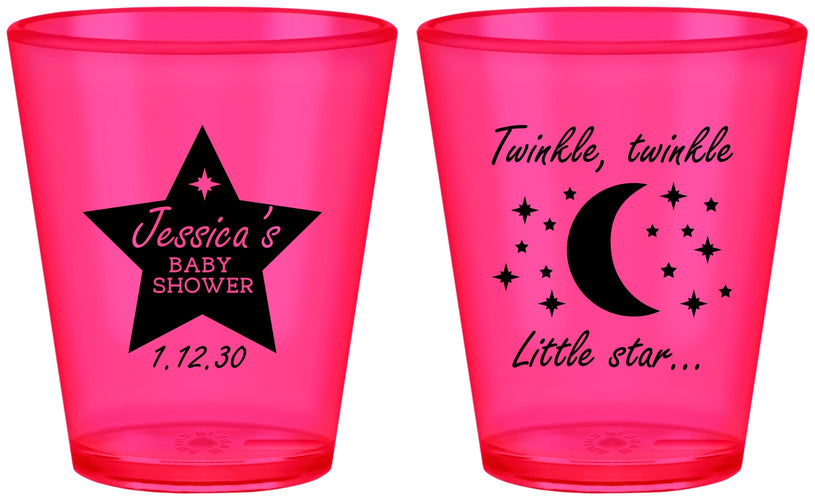 Custom Baby Shower Plastic Shot Glasses - Twinkle Twinkle Little Star | 90168