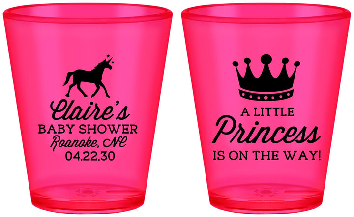 Custom Baby Shower Plastic Shot Glasses - Little Princess | 90174