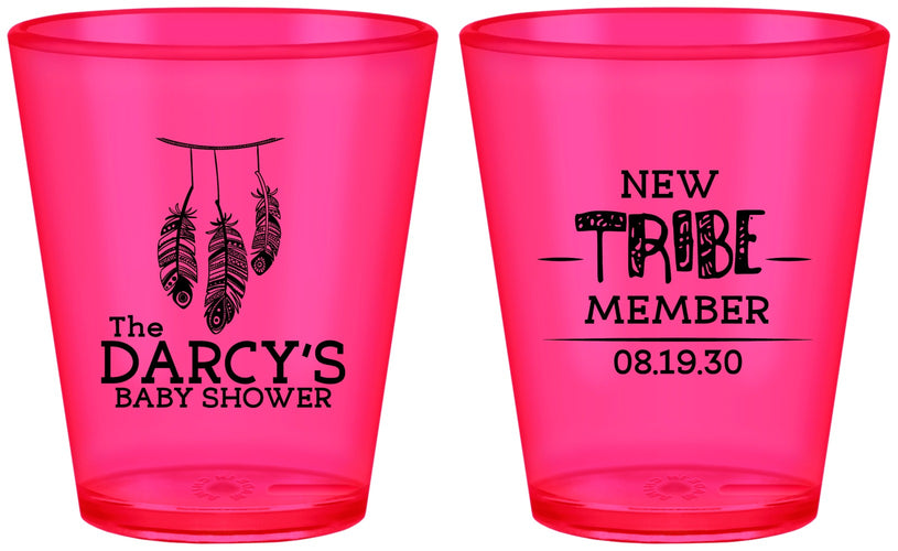 Custom Baby Shower Plastic Shot Glasses - Tribe Member | 90183