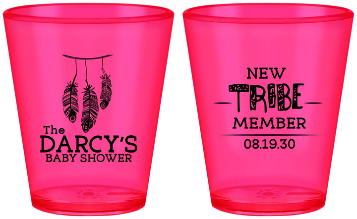 Custom Baby Shower Plastic Shot Glasses - Tribe Member | 90183