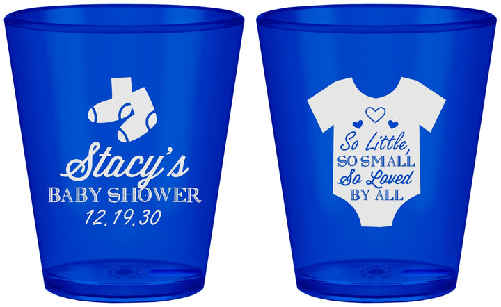Custom Baby Shower Plastic Shot Glasses - Loved By All | 90188