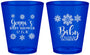 Custom Baby Shower Plastic Shot Glasses - Christmas Snowflakes | 90192