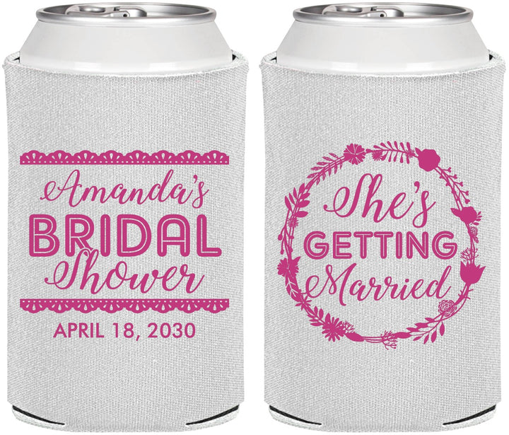 Personalized Bridal Shower Can Coolers - She's Getting Married | 100003