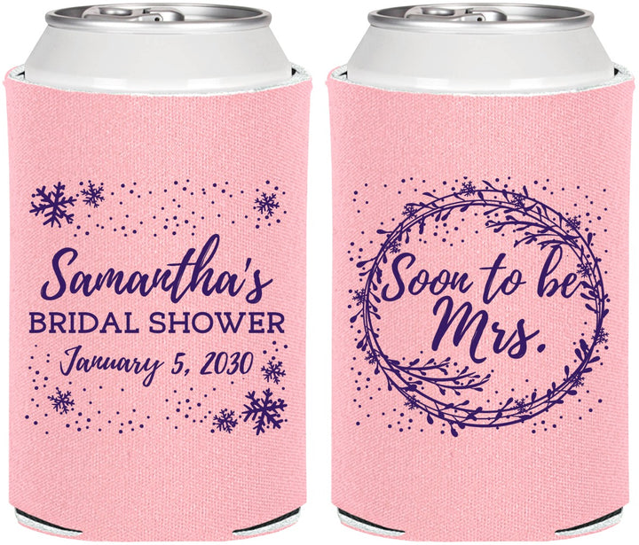 Personalized Bridal Shower Can Coolers - Soon To Be Mrs | 100004