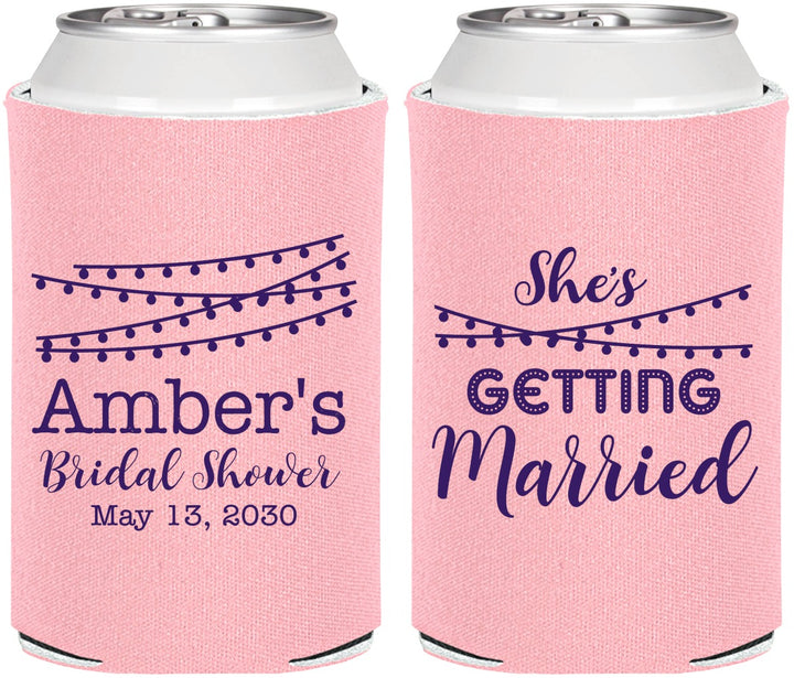 Personalized Bridal Shower Can Coolers - She's Getting Married | 100008