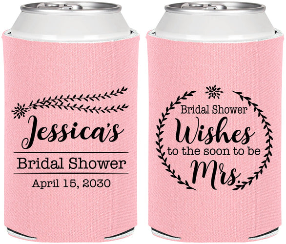 Personalized Bridal Shower Can Coolers - Soon To Be Mrs | 100009