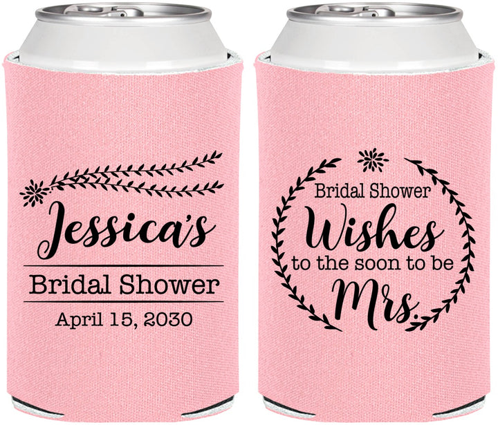Personalized Bridal Shower Can Coolers - Soon To Be Mrs | 100009