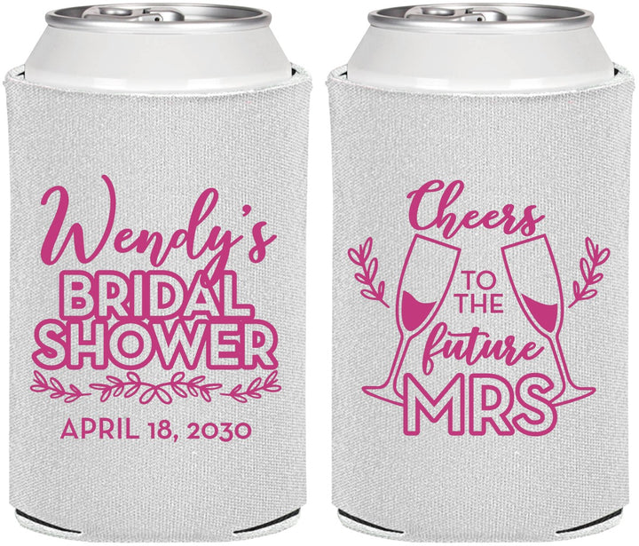 Personalized Bridal Shower Can Coolers - Future Mrs | 100011