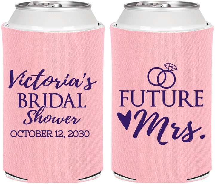 Personalized Bridal Shower Can Coolers - Future Mrs | 100012