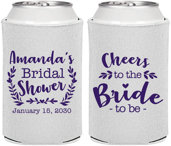 Personalized Bridal Shower Can Coolers - Cheers To The Bride | 100014