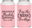 Personalized Bridal Shower Can Coolers - Kiss The Miss Goodbye | 100017