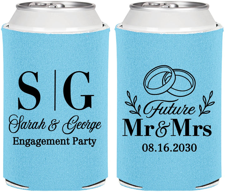 Personalized Engagement Can Coolers - Future Mr And Mrs | 10002