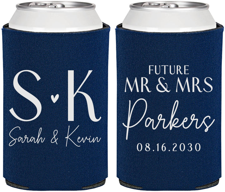 Personalized Engagement Can Coolers - Future Mr And Mrs | 10012
