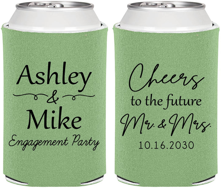 Personalized Engagement Can Coolers - Future Mr And Mrs | 10014