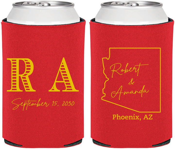 Personalized Wedding Can Coolers - Arizona | 102