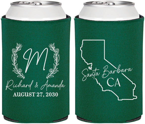 Personalized Wedding Can Coolers - California | 104