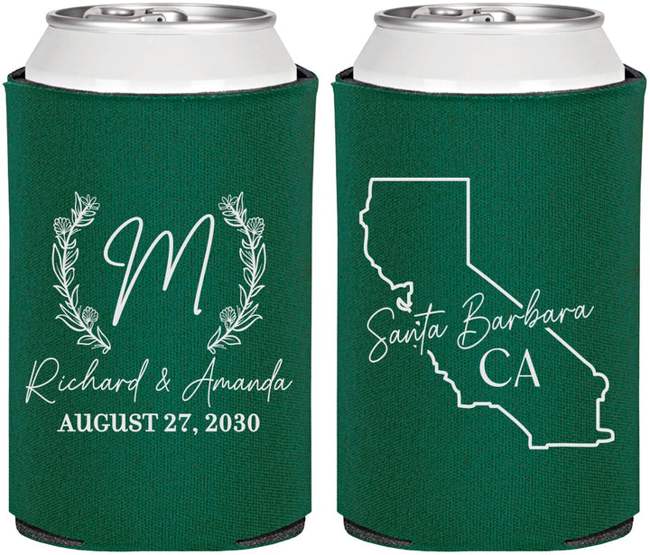 Personalized Wedding Can Coolers - California | 104