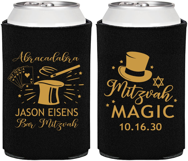 Personalized Bar Mitzvah Can Coolers - 13th Birthday Magic | 110015