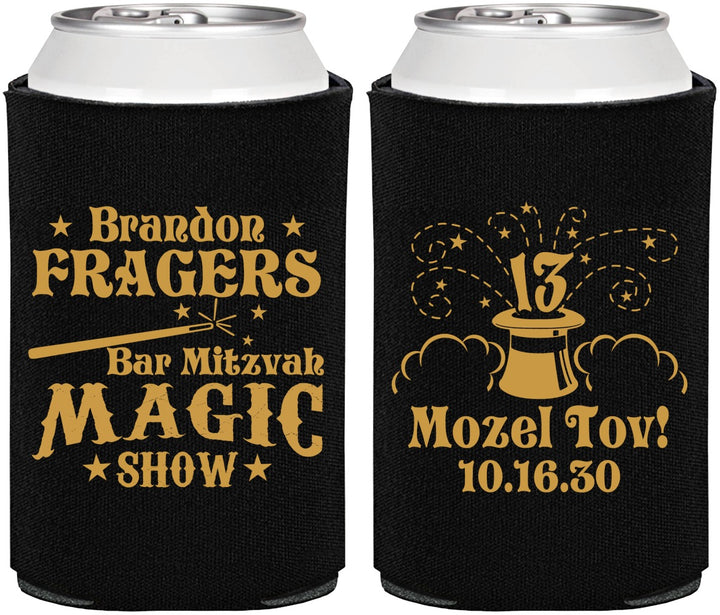 Personalized Bar Mitzvah Can Coolers - 13th Birthday Magic | 110016
