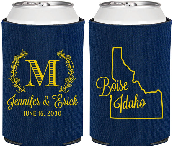 Personalized Wedding Can Coolers - Idaho | 111