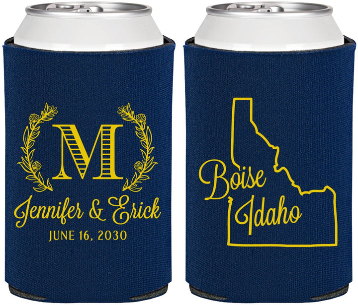 Personalized Wedding Can Coolers - Idaho | 111