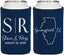 Personalized Wedding Can Coolers - Illinois | 112