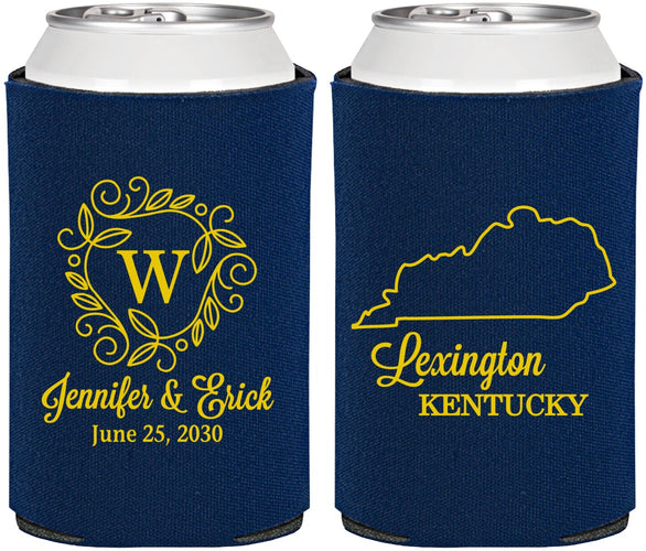 Personalized Wedding Can Coolers - Kentucky | 116