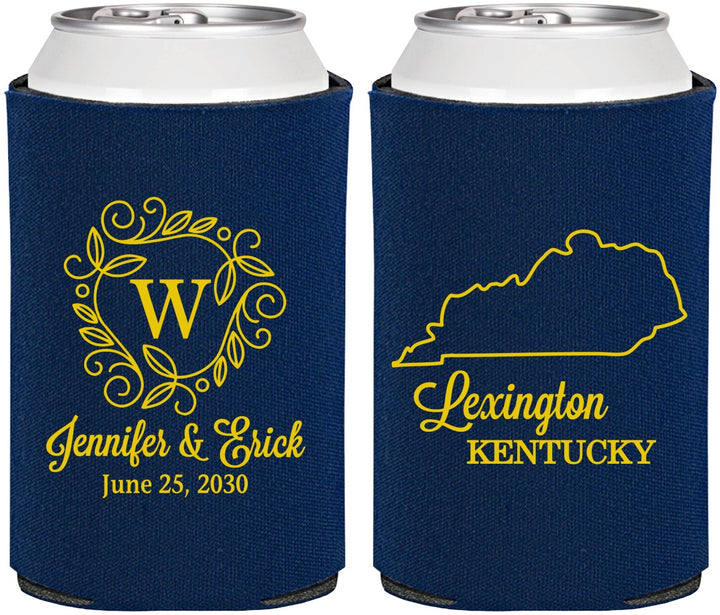 Personalized Wedding Can Coolers - Kentucky | 116