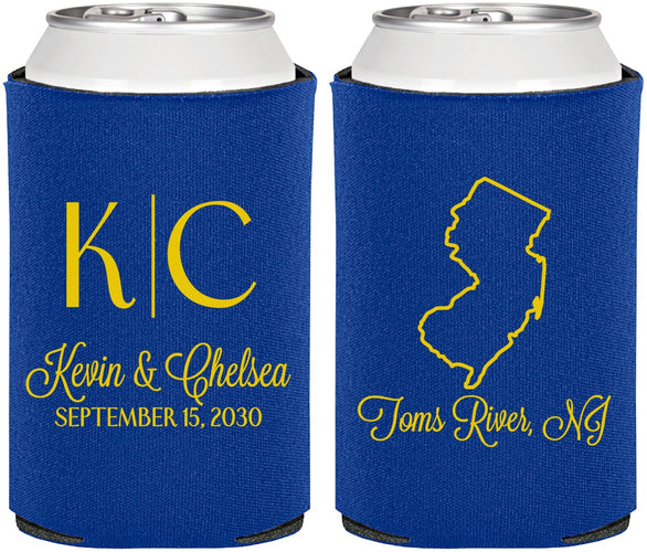 Personalized Wedding Can Coolers - New Jersey | 129