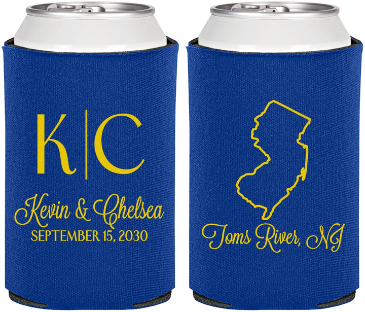 Personalized Wedding Can Coolers - New Jersey | 129