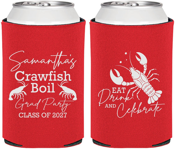 Personalized Graduation Can Coolers - Class Of 2027 Crawfish Boil | 130002