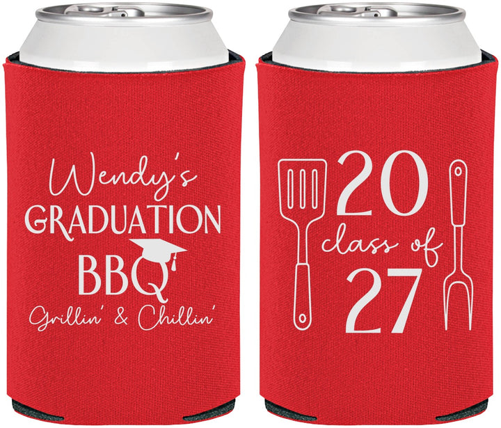 Personalized Graduation Can Coolers - Class Of 2027 Bbq | 130008