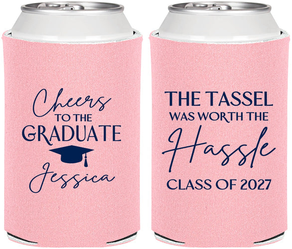Personalized Graduation Can Coolers - Class Of 2027 Tassel Hassel | 130010