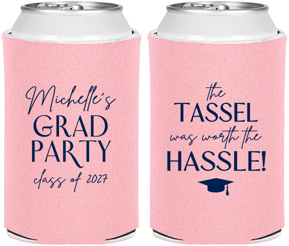 Personalized Graduation Can Coolers - Class Of 2027 Tassel Hassel | 130011
